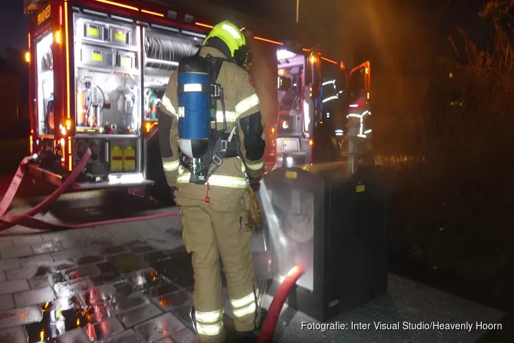 Containerbrandje in Spreeuwenlaan