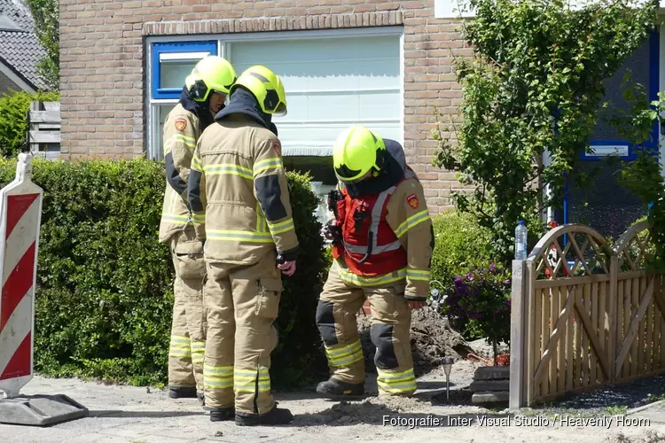 Gaslek in voortuin in Schagen