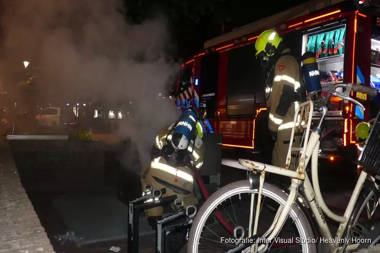 Container brandje met aanhouding in Schagen