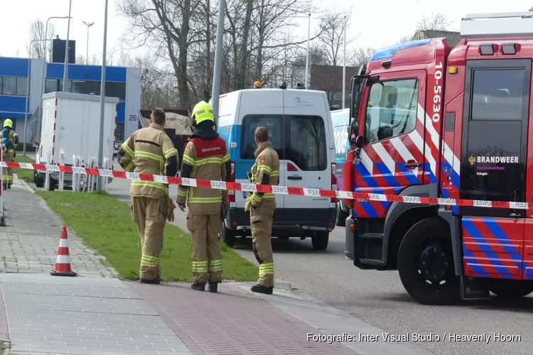 Gaslekkage aan de Witte Paal in Schagen