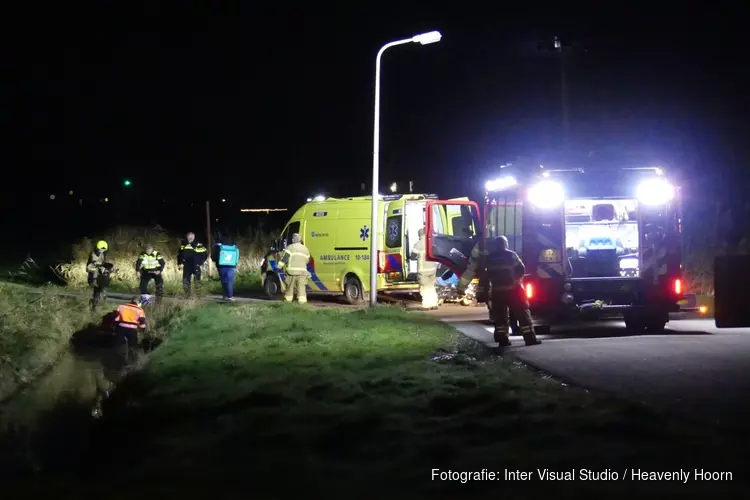 Fietsster te water in Schagen