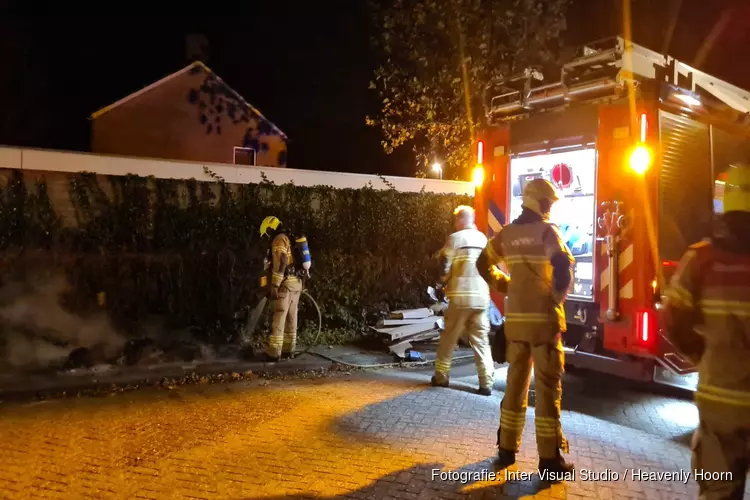 Heg in brand in Schagen