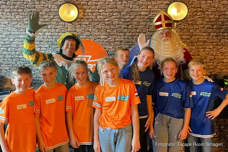 Sinterklaas en Piet met Zappsport bij Escape Room Schagen