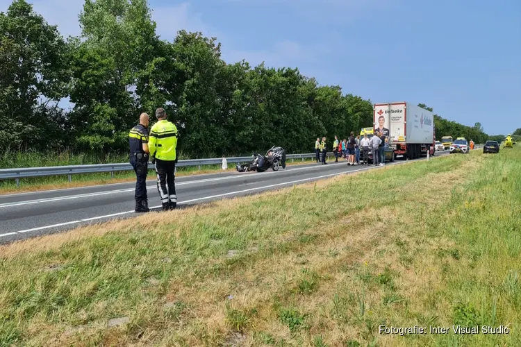 Motorrijder zwaargewond bij ongeval op N99