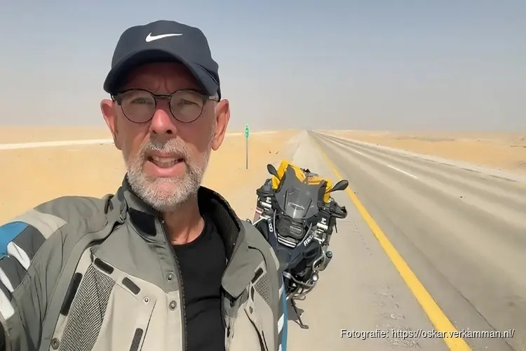 Avonturier Oskar Verkamman schrijft nieuw boek over solo motorreis naar het Midden-Oosten