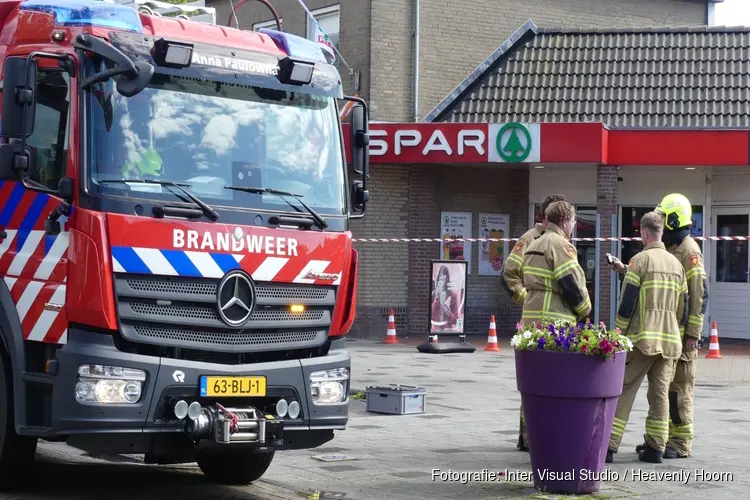 Brandmelding bij supermarkt in 't Zand