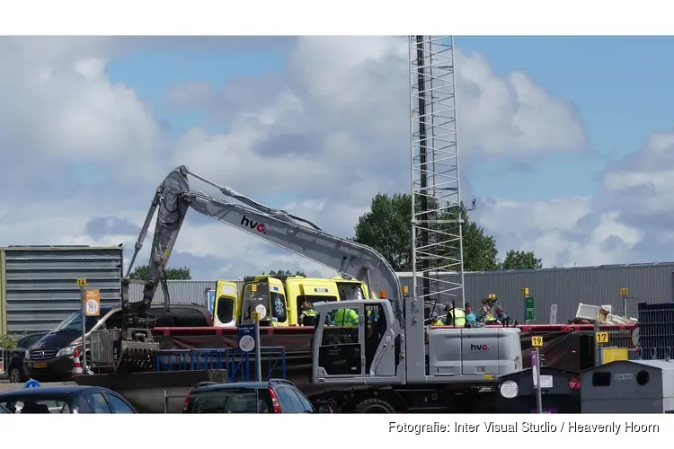 Ongeluk op milieustraat in Schagen