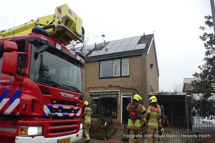 Schoorsteenbrand aan 't Vierkant in Schagen