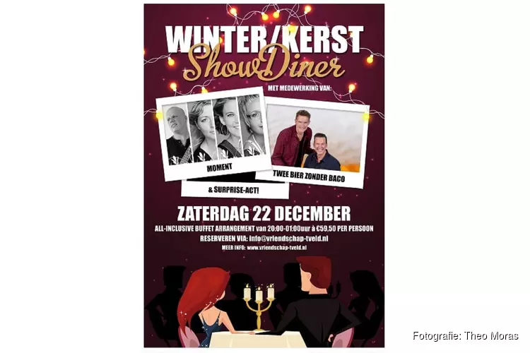 Winter/kerst showdiner in Partycentrum De Vriendschap ’t Veld
